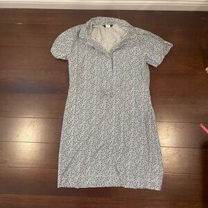 guc j crew factory mercantile Floral Blue shirtDress small